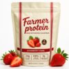 Ballerina Farm Protein Powder, Grass-Fed Whey Protein Powder with 24g Protein & 3g Prebiotic Fiber, Strawberry Cream, Immune & Gut Health Support, No Added Sugar, Non-GMO, 25 Servings, 1.1lb